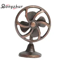 Dongzhur Маленький Ретро Электрический вентилятор макеты кукольного домика 1:12 аксессуары вентилятор милый Миниатюрный Кукольный дом аксессуары модель медный вентилятор