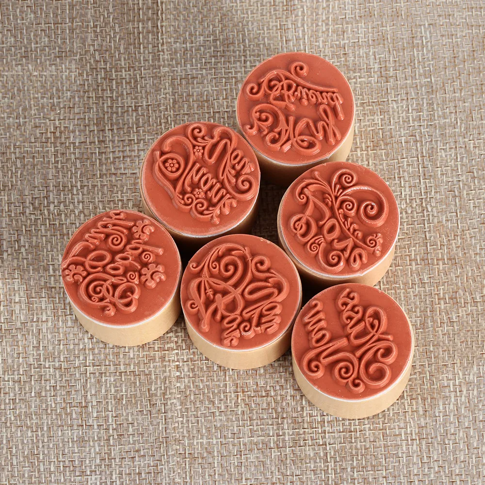 резиновые штампы для скрапбукинга. набор штампов цветы 6 шт. лазерная гравировка на резине штамп. декоративные деревья на штампе. печать воском.