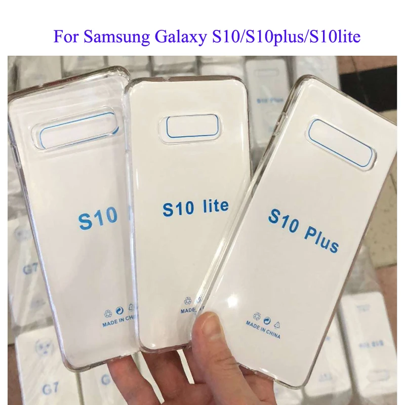 Transparent Soft Case For Samsung Galaxy S10 Plus 2019 Air Cushion Crystal TPU Silicone Cover | Мобильные телефоны и