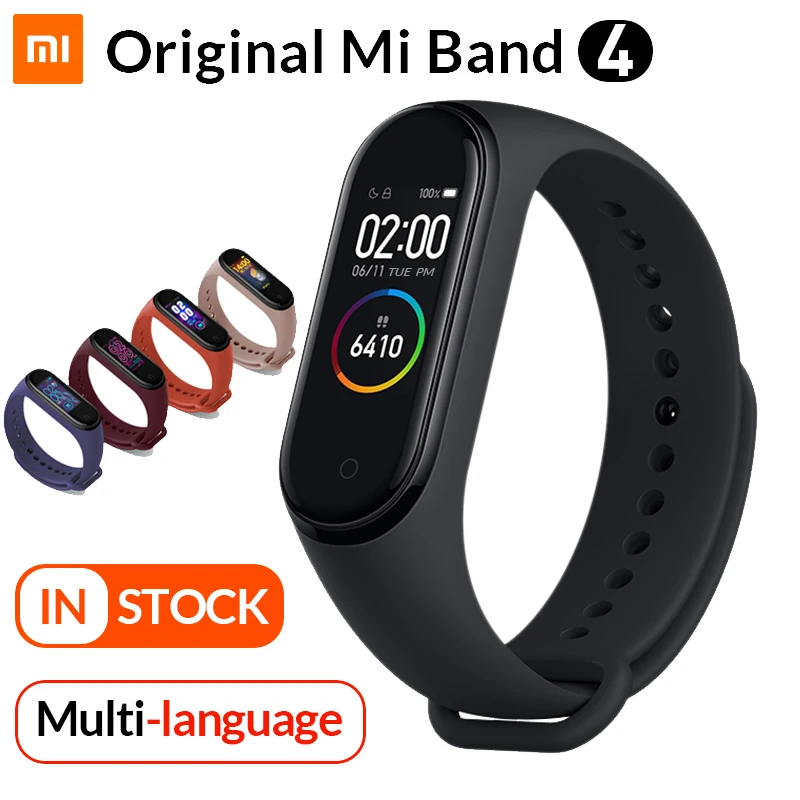 

Original Xiaomi Mi Band 4 Music Smart Miband 4 Bracelet Heart Rate Fitness 135mAh Color Screen Bluetooth 5.0 Band4