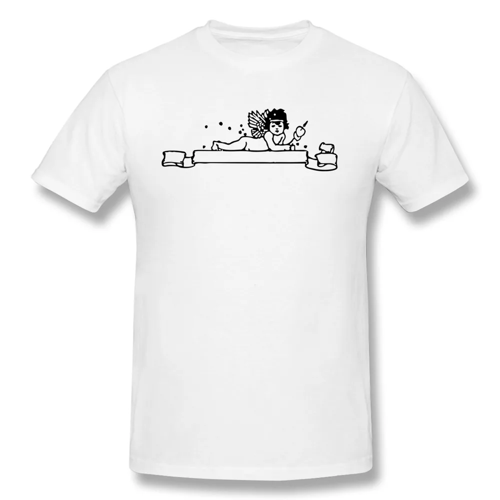 Custom Solid T Shirt Men cupid banner Cool Company Shirts Short-Sleeve | Мужская одежда