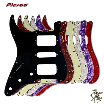 Guitar Parts - For Left Handed USA\Mexico Fd Strat 11 Screw Holes HSH Two Humbuckers Single St Guitar pickguard Scratch Plate newest arrival china oem satin cherry finish lpj electric guitar left handed guitar custom available