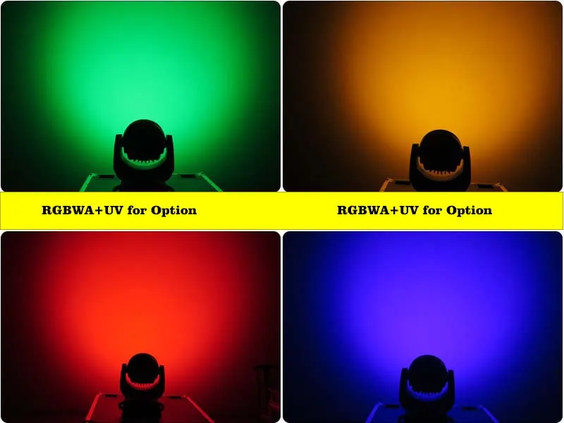 36*18 Вт сценический rgbwauv quad led движущаяся головка мыть свет зум