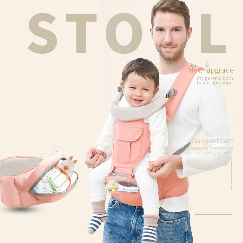 

Ergonomic Baby Carriers Backpacks 0-36M Portable Baby Sling Wrap Cotton Infant Newborn Baby Carrying Belt for Mom and Dad