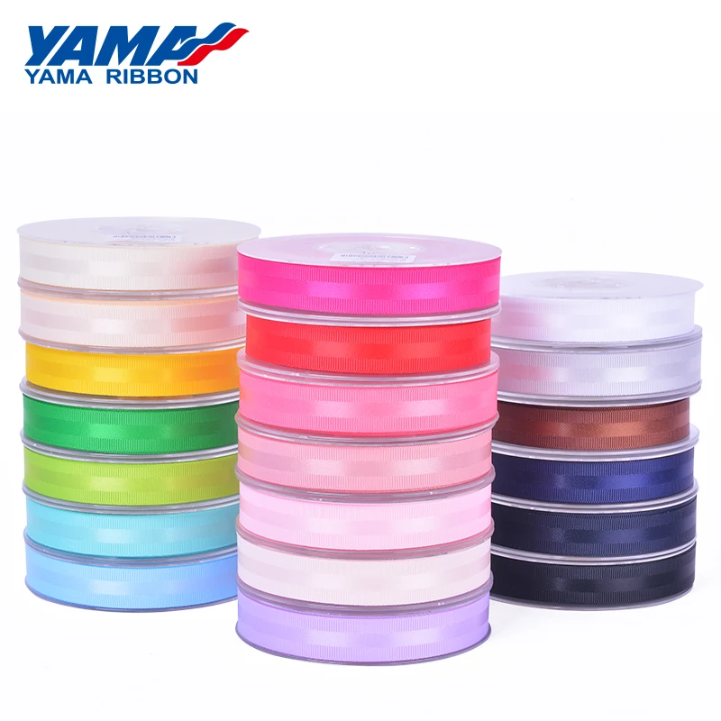 Атласная лента YAMA Grosgrain с краями 9 16 25 38 мм 100 ярдов 3/8 дюйма 5/8 1 5 для рукоделия