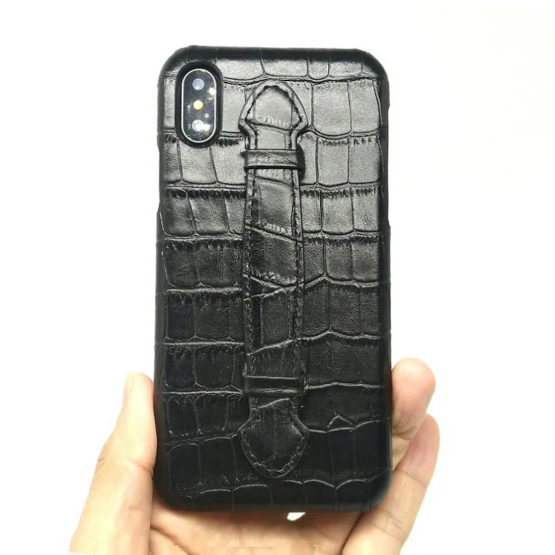 Чехлы для телефонов iPhone X XS 10 из натуральной кожи с крокодиловым ремешком и