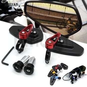 

Universal 7/8"" 22mm handle bar motorcycle bar end mirror Motorcycle Mirror for Kawasaki z250 z1000 z900 er6n er6f YAMAHA KTM