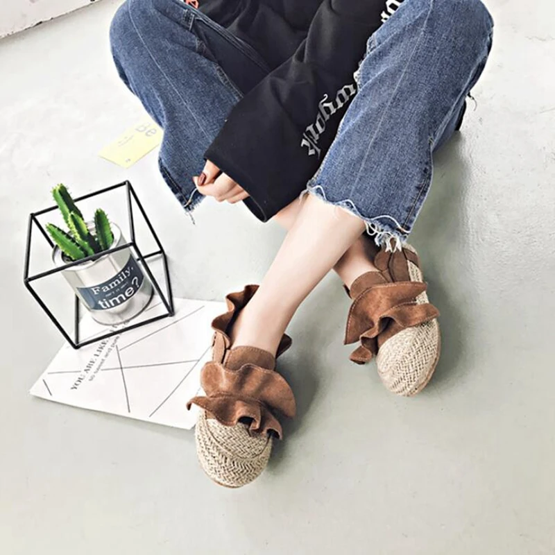 

COOTELILI Oxford Flat Shoes Woman Casual Loafers Women Shoes Slip on Round toe Feminino Black Brown Green