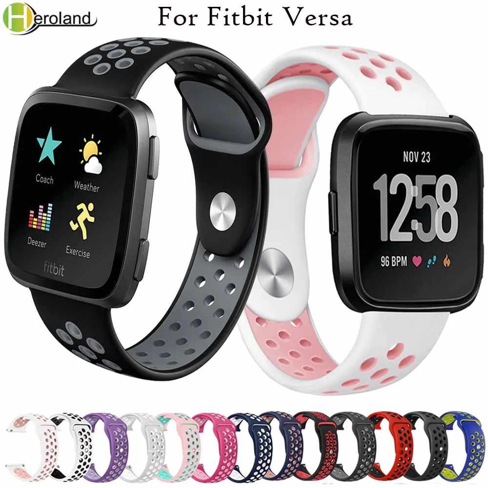 Аксессуары для fitbit versa мягкие силиконовые ремешки часов браслет замены