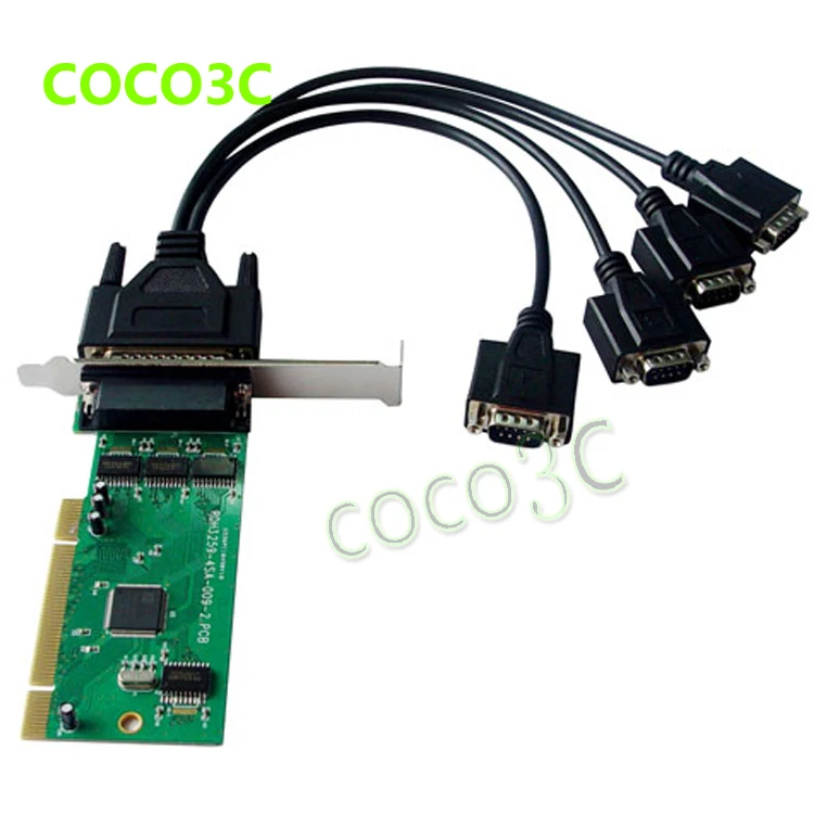 IOC845 PCI 4 порта серийный карта несколько RS232 DB9 COM порт в адаптер IO с низкопрофильным