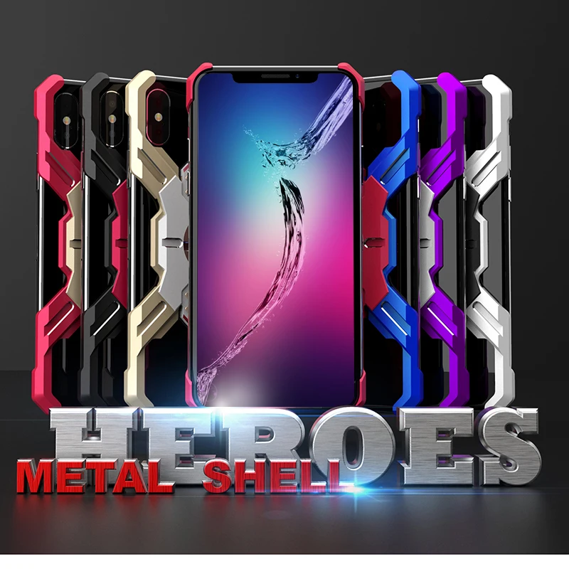 

Advaka Heroes Series Anti-knock Metal Phone Case For iPhone 6 6 Plus 6S 6S Plus 7 7Plus 8 8Plus X XS XS MAX XR Protective Shell