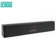 ICOOLO Wireless Bluetooth Speaker with Loud Stereo Sound Bass Built-in Mic Sound Bar 10W Driver 12 Hour Playtime for TV Computer