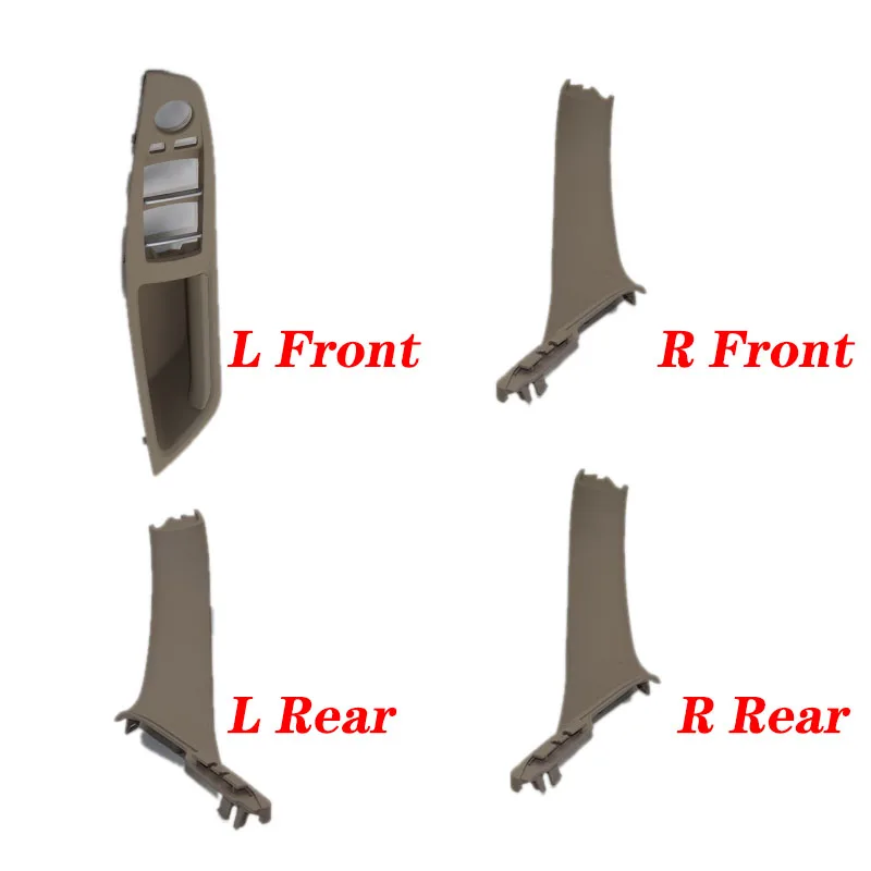 1 шт. левый руль LHD для BMW 5 серии F10 F11 F18 серый бежевый черный интерьер автомобиля внутренняя дверная ручка панель Потяните накладка