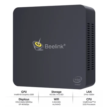 Günstig Beelink L55 I3-5005U 8GB RAM 512GB SSD 5G WIFI Bluetooth 4,0 1000M LAN HDD Mini PC Unterstützung Windows 10 USB 3,0 TV Box