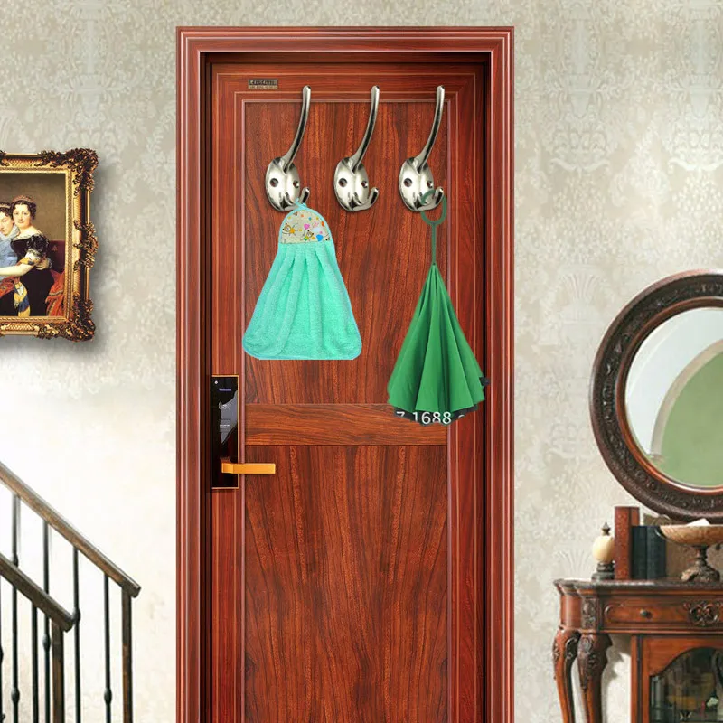 

10 Pcs Clothes Hooks Zinc Alloy Coat Hat Cap Towel Rack Hook for Bedroom Bathroom Door @8 WWO66