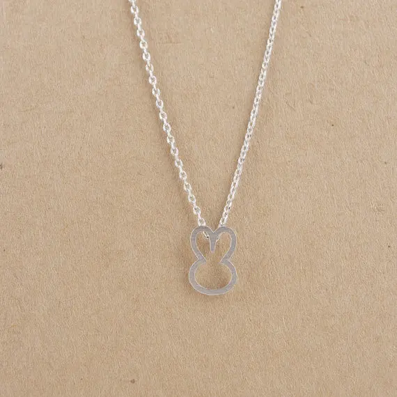 Gold Silver Bunny Necklace 1