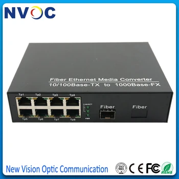 

100M 8RJ45+1000M 2SFP,Euro Charger,External power supply,Unmanaged Multi SFP Fiber Optic Ethernet Fiber Optic Switch