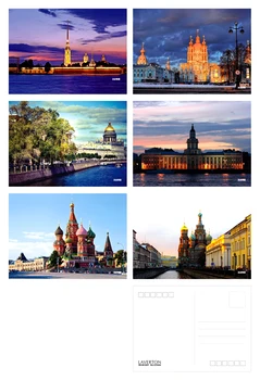 

6pcs/lot St.Petersburg beautiful landscape christmas greeting card postcards set/Gift Card/Blessing invitation Post card YH-1101