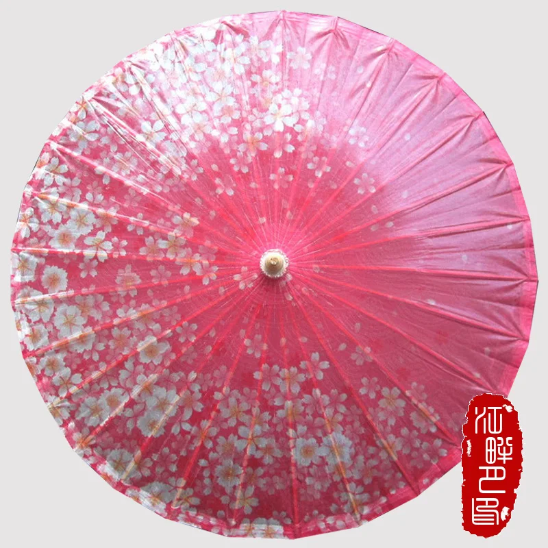 

JIANGPANYUE Chinese Corrugated Cherry Painting Umbrella Handmade Parasol Decoritive Oiled Paper Umbrella