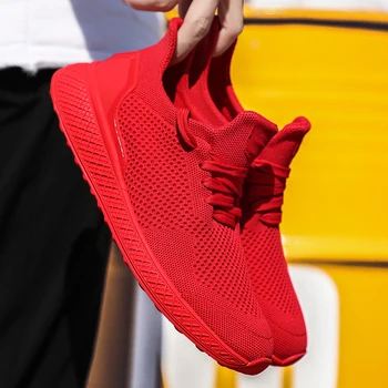 

Sneakers Men 2019 Air Mesh Breathable Lace Up Solid Men Trainers Shoes Hot Sale Outdoor Walking Casual Shoes for Men
