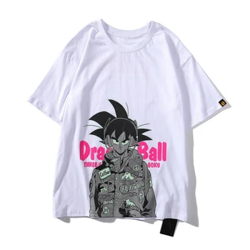 

2019 Fashion Hip Hop T Shirt Streetwear Men Funny Monkey King cartoon T-Shirt Cotton Harajuku Tshirt Short Sleeve Tops Tees Men