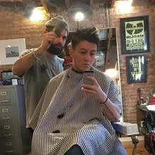 5 шт. новые черные и белые полосы водостойкие парикмахерские платье Салон Парикмахерская окрашивание волос обёрточная бумага фартук мягкая ткань стиль