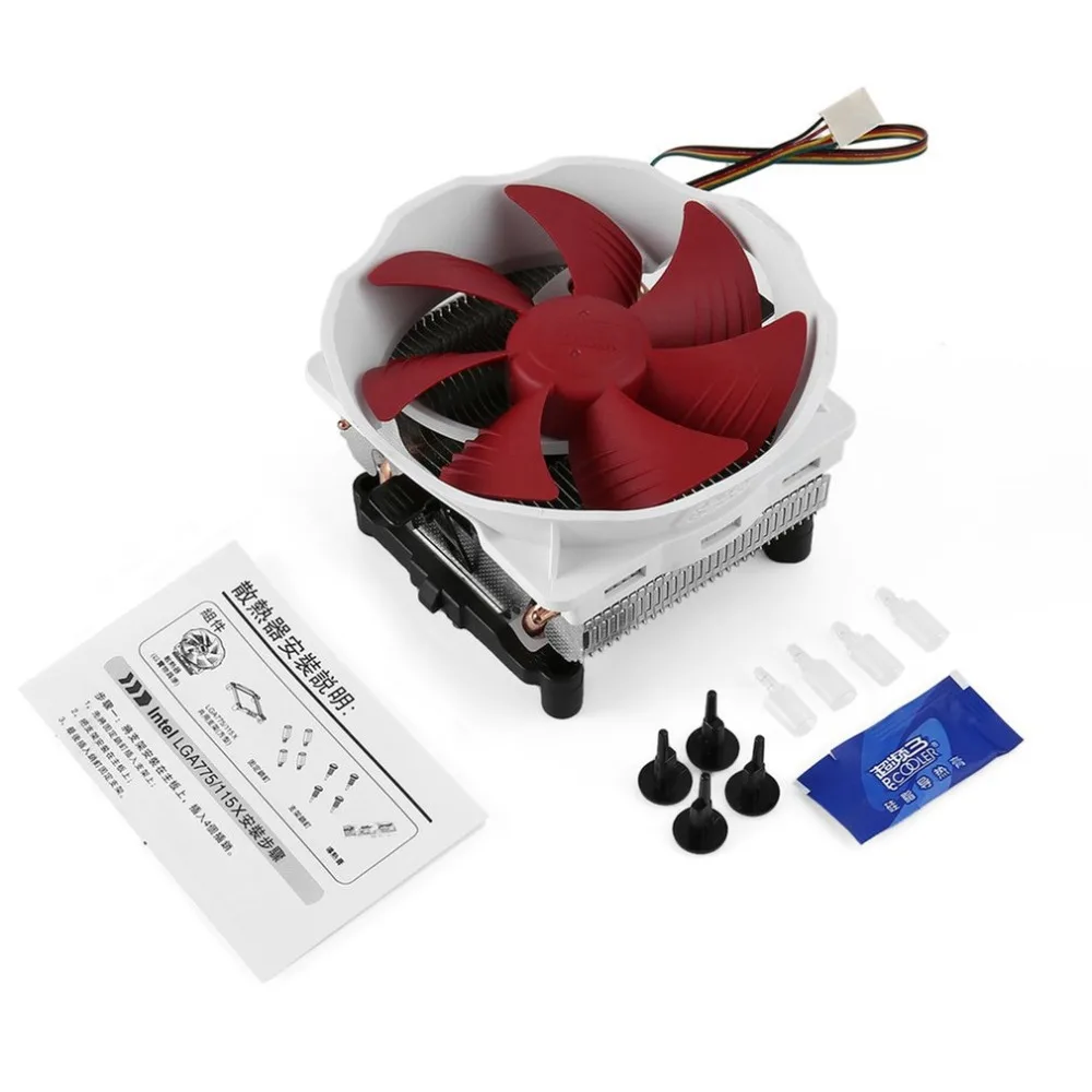 

Pccooler 4 Copper Heatpipes CPU Cooler for AMD for Intel 775 1150 1151 1155 1156 CPU Radiator 120mm 3pin Cooling CPU Fan