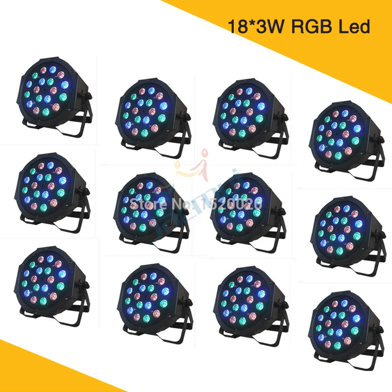 

(12Pcs/Lot) 18*3W RGB Led Par DJ Light