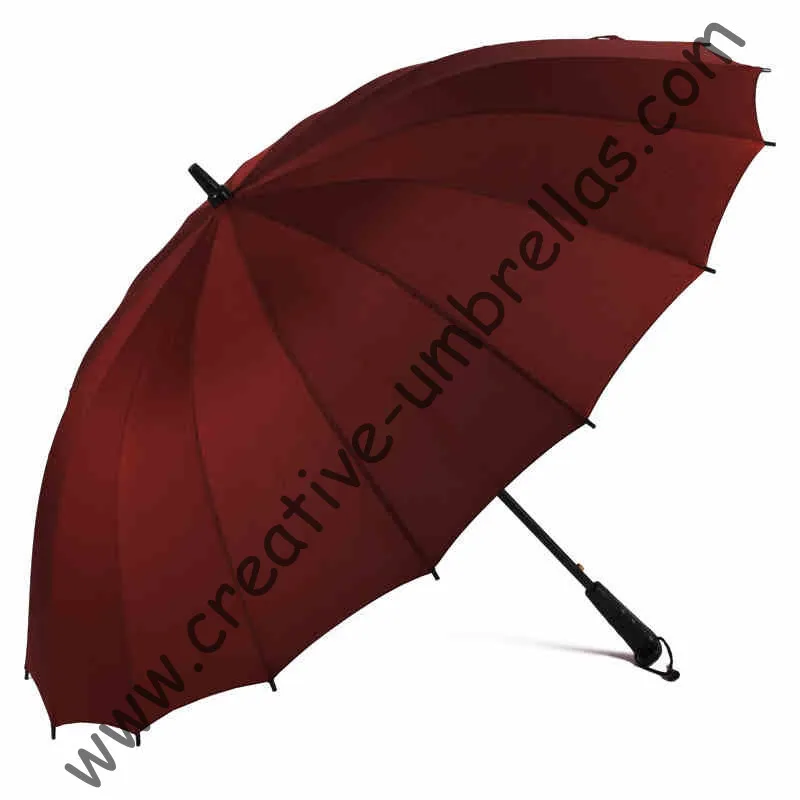 Профессиональный Прямой металлический зонтик для гольфа 14 мм металлический вал и ребра из стекловолокна, авто открытый, ветрозащитный, цветной вариант