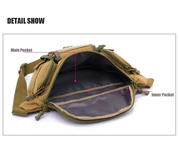 Тактический Водонепроницаемая поясная сумка Пешие прогулки Рыбалка Охота барсетка патронташ Чехол Мужские