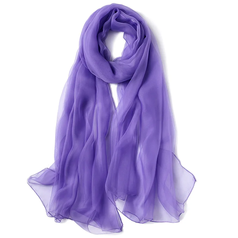 

Spring Summer New Solid Color Chiffon Scarf Women Luxury Brand Designer Shawls Wraps Elegant Long Soft Beach Scarves Femme Hijab