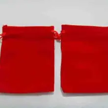 Горячая 7x9 см красный цвет бархат ювелирные изделия подарочные сумки, упаковка сумка Подарочная сумка