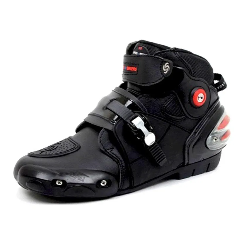 Профессиональные байкерские ботинки для мотоциклистов; ботинки для гоночных гонок; водонепроницаемые байкерские ботинки с защитой лодыжки; Байкерская обувь; A9003