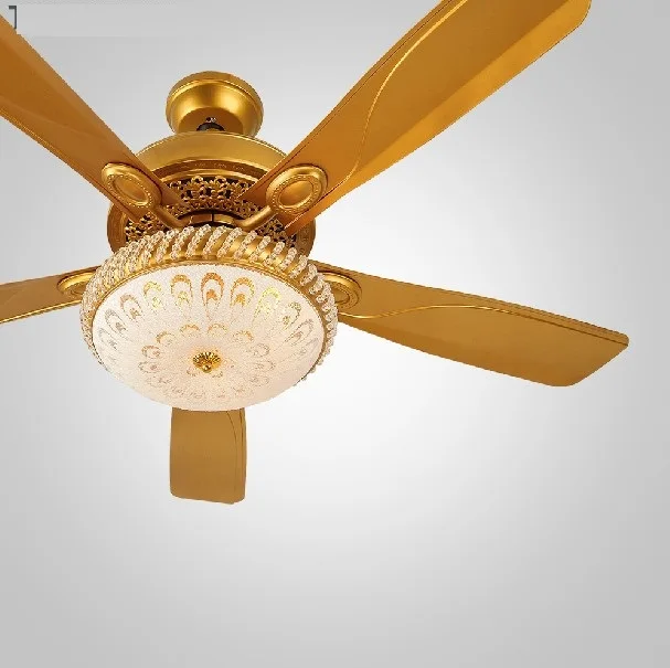 Luxury Golden color classical ceiling fan SF60 5Y1L 02 light art