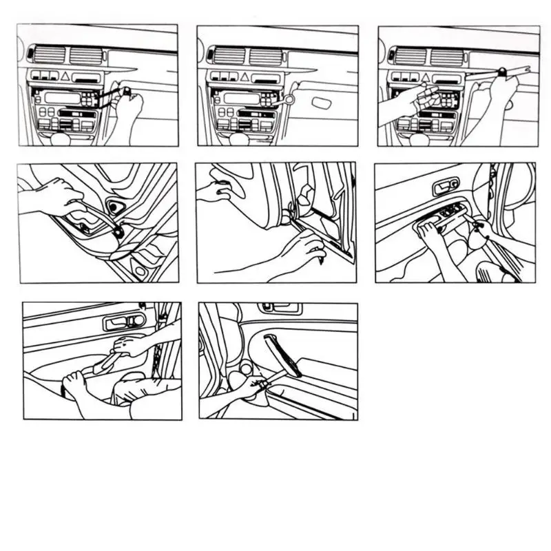4/12 шт./компл. Пластик инструмент ремонт авто автомобиль приборной панели отделки набор инструментов для двери автомобиля Панель аудио удалить установить Pry НАБОР инструментов для ремонта