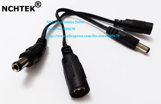

NCHTEK DC 5.5x2.5MM Male to DC 5.5x2.1MM Female Plug Power Connector Cable/5PCS