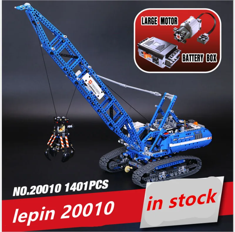 

lepin 20010 lepin technic Crawler Crane with motor legoing technic Crane legoing 42042 Model Building Kits Blocks Brick