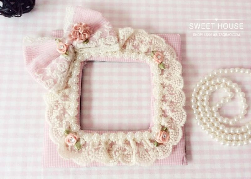 甘い王女の女の子の レース生地アート フォト フレーム手作り布絵フレーム用スタジオ の装飾フレーム パーフェクト ギフト赤ちゃん フレーム Frame Bamboo Frame Flowersframe Mdf Aliexpress