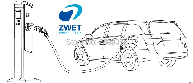 ZWET j1772 ev автомобильный разъем зарядное устройство zwet Электрический автомобильный кабель Тип 2 Mennekes IEC 62196 16 A 5 метров зарядная станция ev вилка