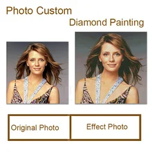 Алмазная Картина фотографии на заказ Полная квадратная картина страз вышивка для ребенка, прополка и подарок для родителей