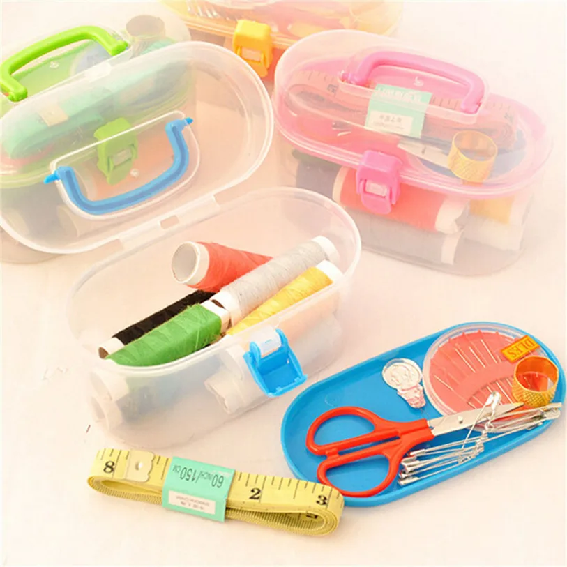 1 Set Sewing Box Kit Home Travelling Quilting Stitching Embroidery Sewing Needle Craft Sewing Kits with Case Mom Gifts 40JA18 (9)