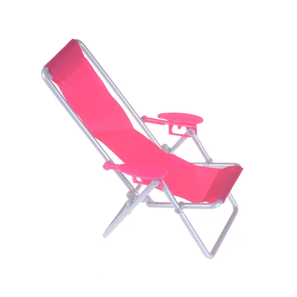 Escala 1:12 casa de boneca móveis dobrável deckchair em miniatura para bonecas casa lounge cadeira de praia