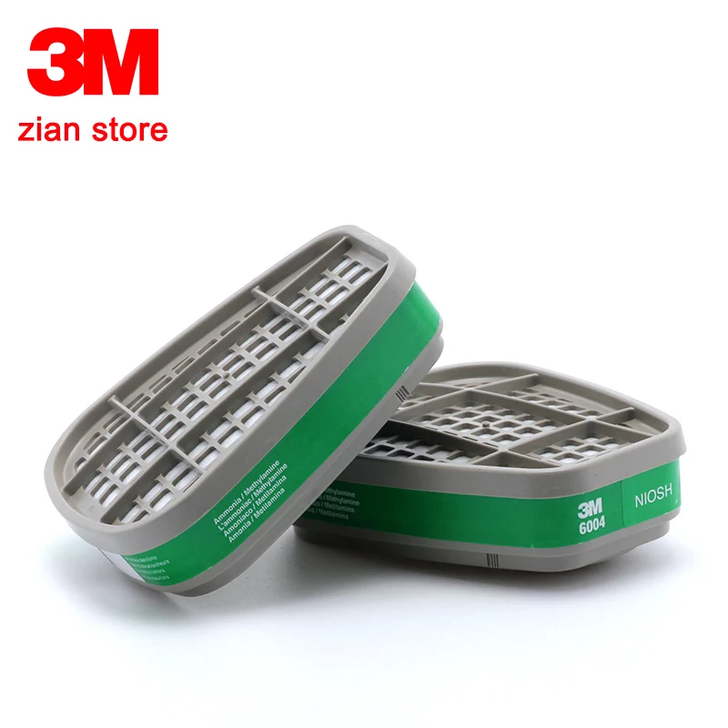 

3M 6004 Mask Cartridge Ammonia Original Cartridge Respiratory Protection Against Gas NH3/CH3NH2 used for 6200/6800/7502 Gas Mask