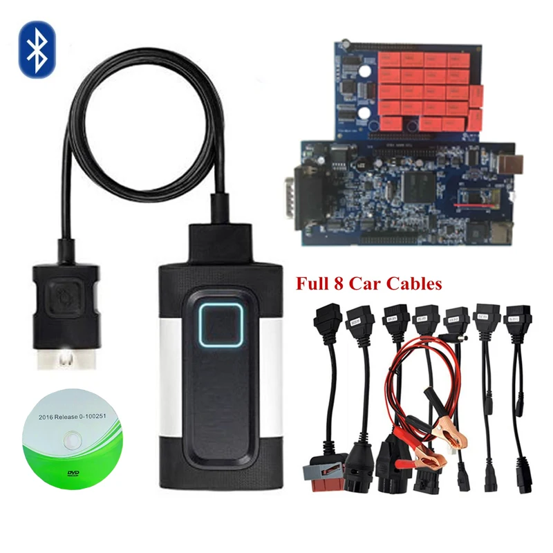 

2018 Latest OBDII SCANNER VD TCS CDP Pro plus For autocoms vd ds150e cdp Car diagnostic tools Scanner +full 8 car/truck cables