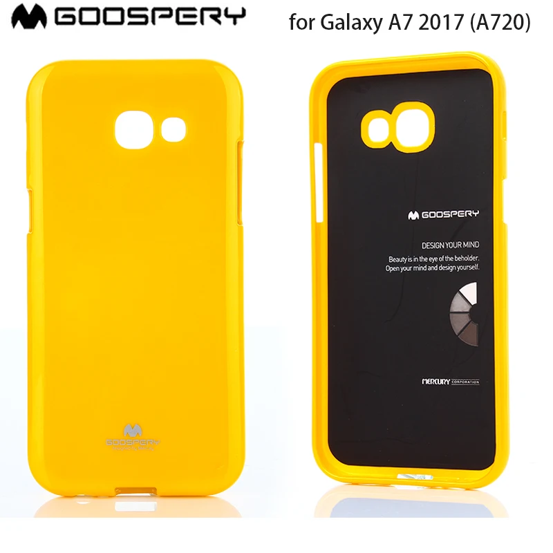 

Original Mercury Goospery Rubber Soft Slim Pearl Jelly Cover Case for Samsung Galaxy A7 2017 A720