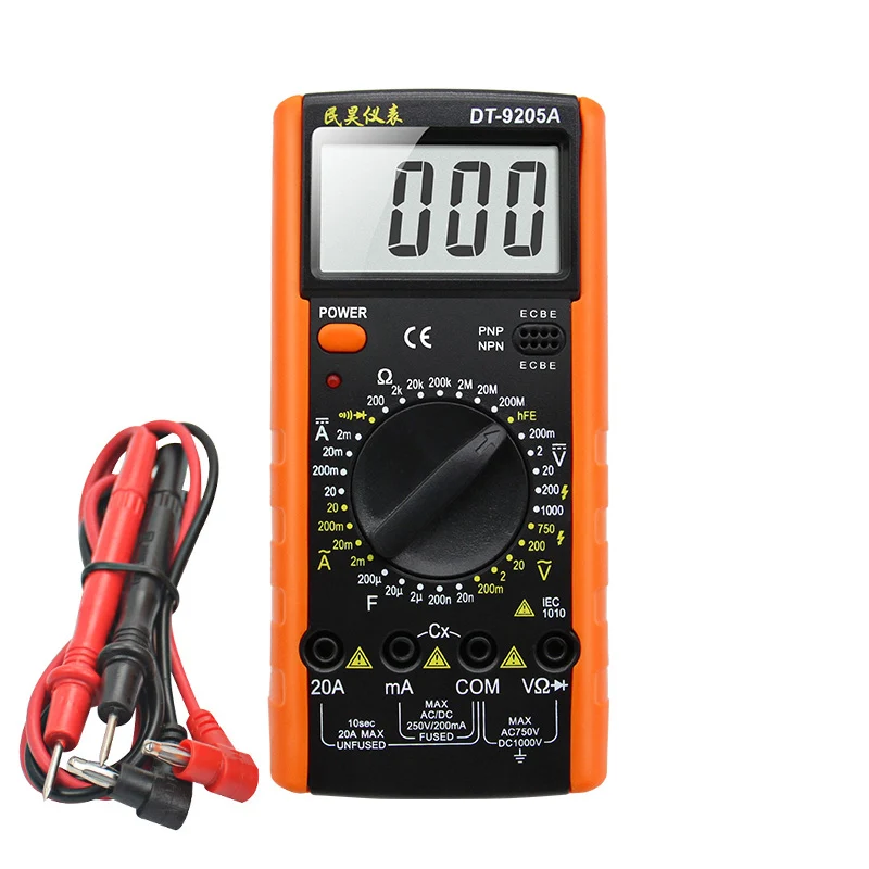 

Digital Multimeter DT9205A AC DC LCD Display Professional Electric Handheld Multitester Meter Multimetro DT9205A Ammeter Tester