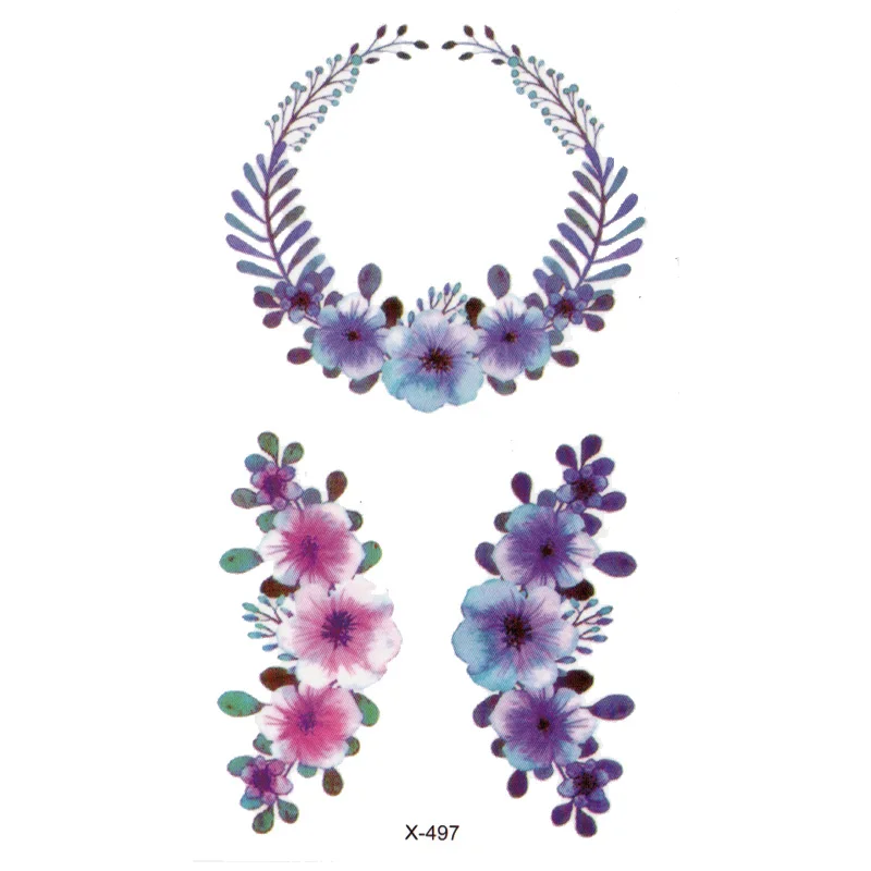 

Wyuen Flower Rose Waterproof Temporary Tattoo Sticker for Adults Kids Body Art Women New Design Water Transfer Fake Tatoo P-118