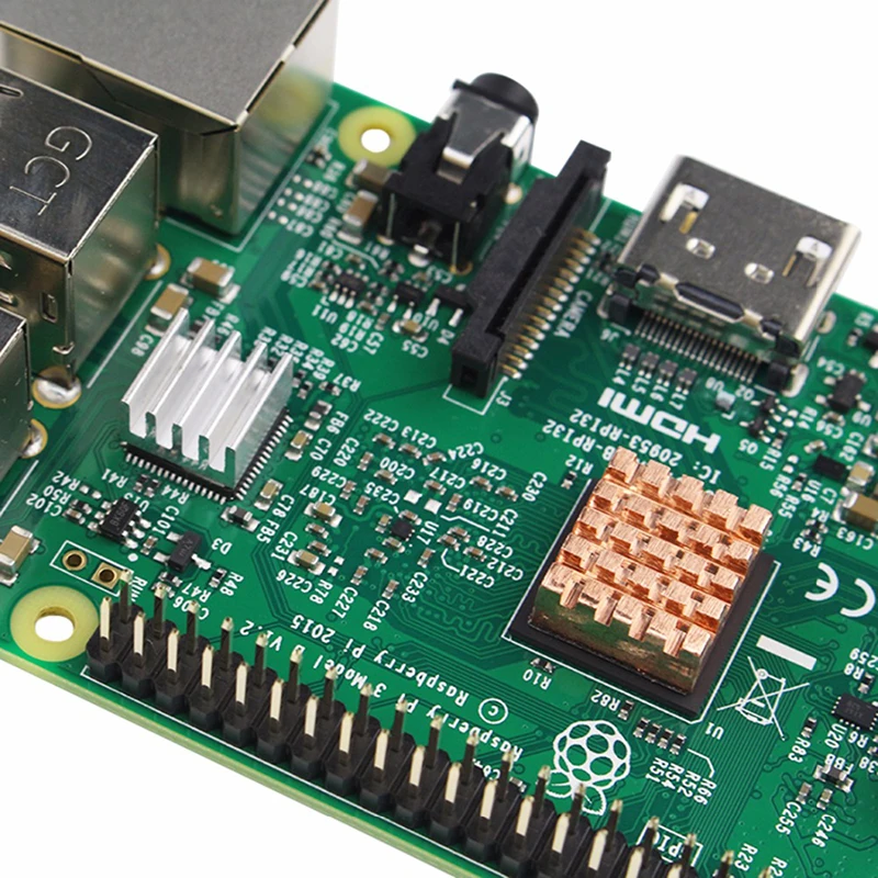 Радиатор для Raspberry Pi 3 12 шт./лот медный алюминиевый радиатор комплект охладителя 3B
