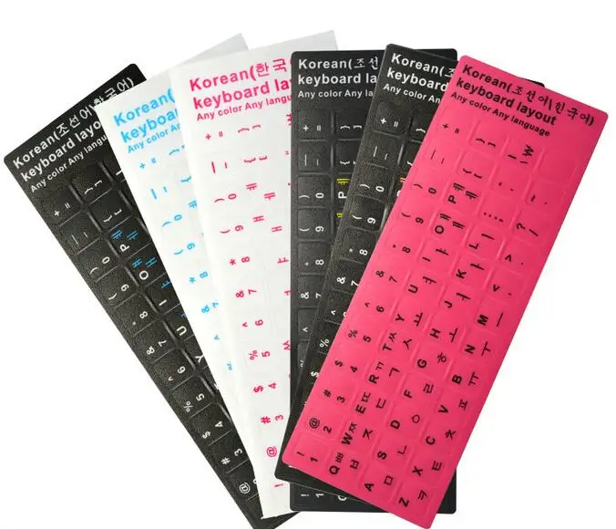 High Quality! Korean keypad label stickers, Eco-environment Plastic Korean keyboard stickers for Laptop/computer-2