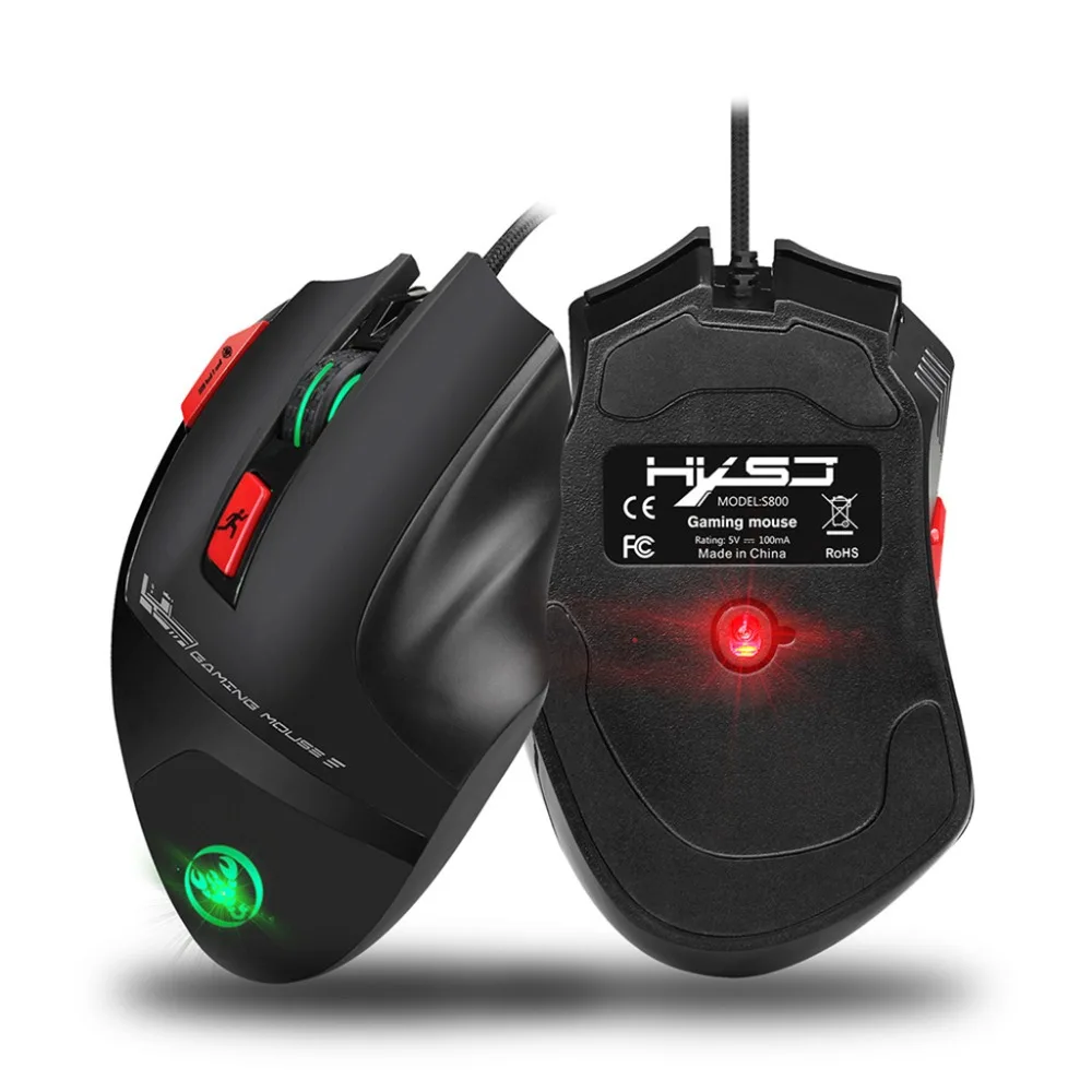 

1Set 6000 DPI Mechanical Game Mouse Rechargeable 9 Keys 5GRB Light With Cable For Gamer Computer Laptop Universal